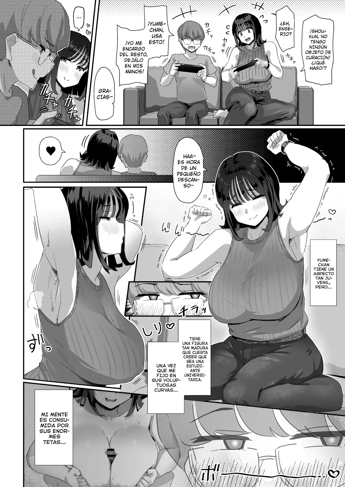 La historia de como una chica con cuerpo erótico y temas enormes entreno mi pene 9
