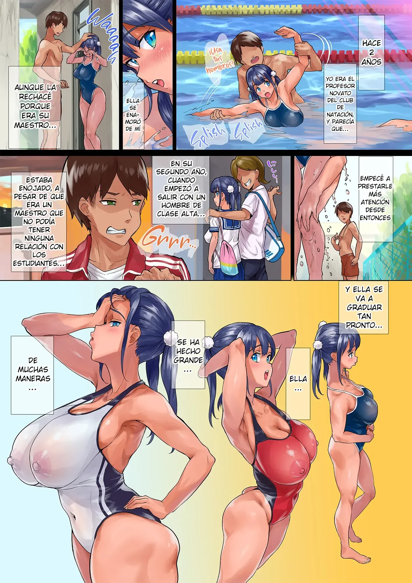 La sudorosa y pegajosa nadadora 3