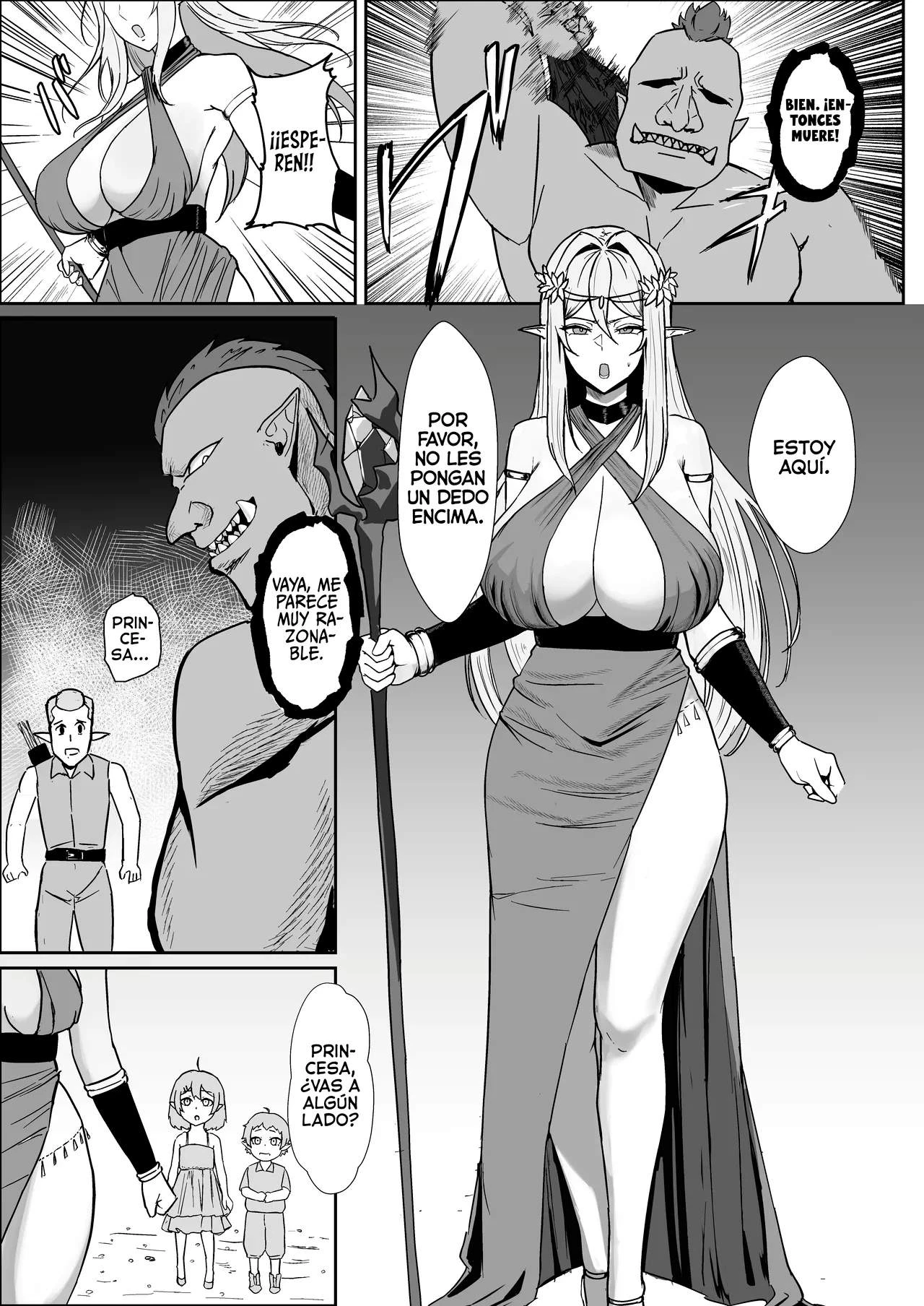 Torawareta Elf Touzen Seidorei no Kei | La elfa cautiva a ser una esclava sexual 4