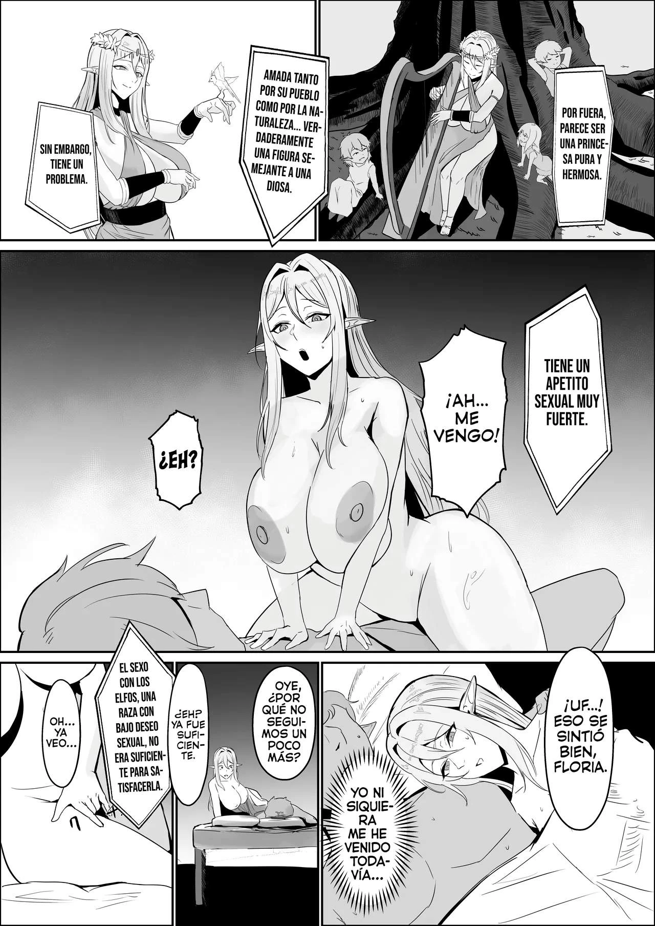 Torawareta Elf Touzen Seidorei no Kei | La elfa cautiva a ser una esclava sexual 14