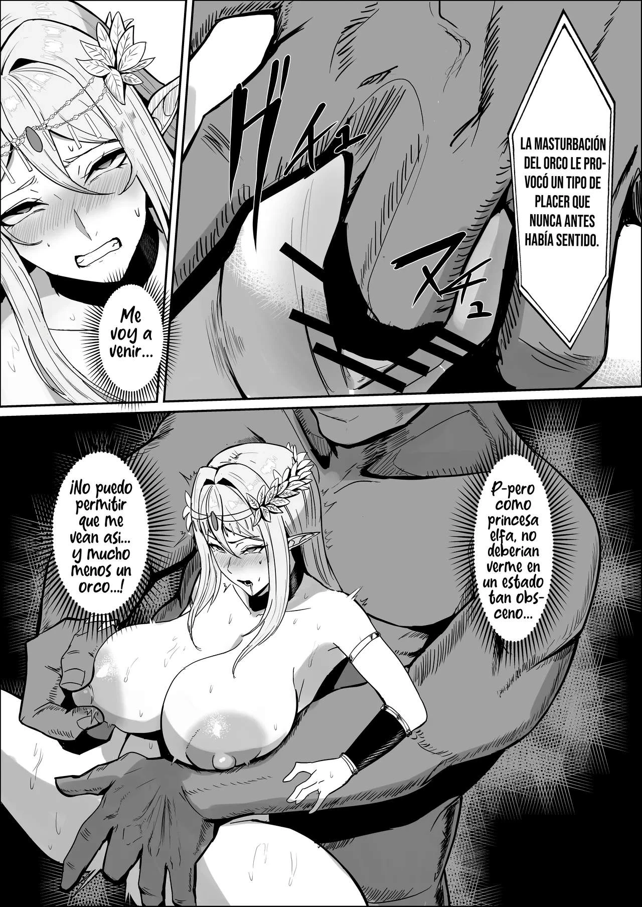 Torawareta Elf Touzen Seidorei no Kei | La elfa cautiva a ser una esclava sexual 15