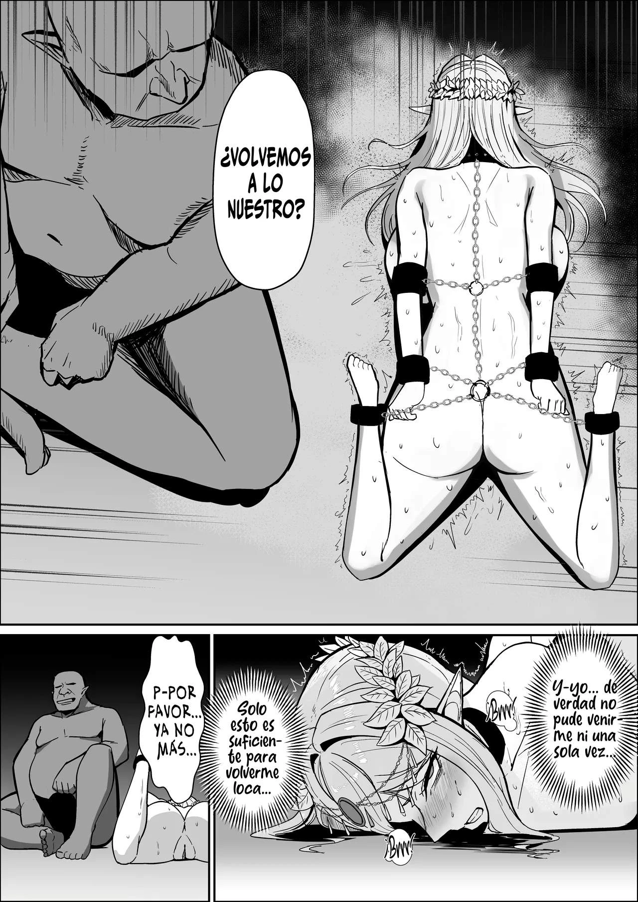 Torawareta Elf Touzen Seidorei no Kei | La elfa cautiva a ser una esclava sexual 19