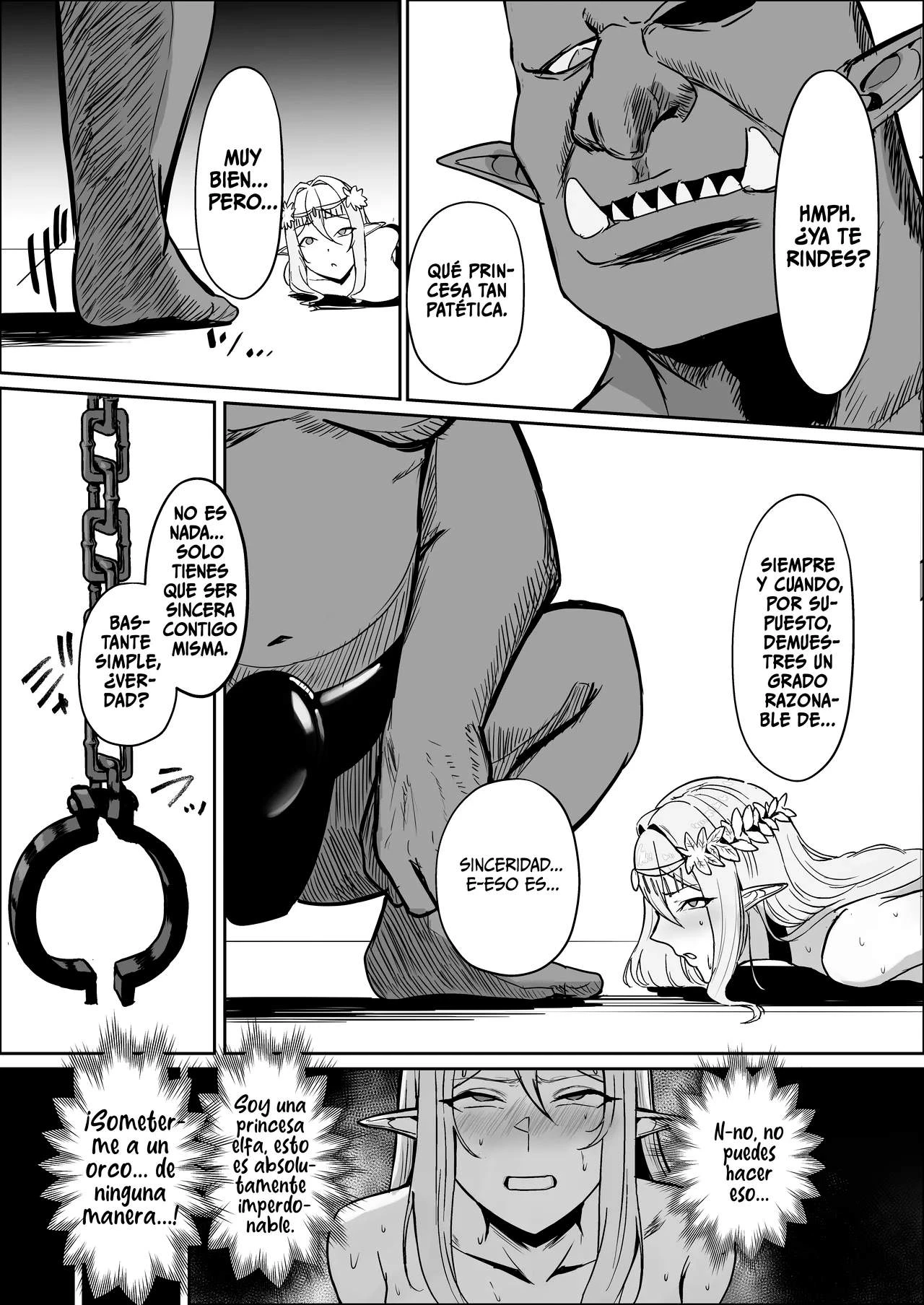 Torawareta Elf Touzen Seidorei no Kei | La elfa cautiva a ser una esclava sexual 20