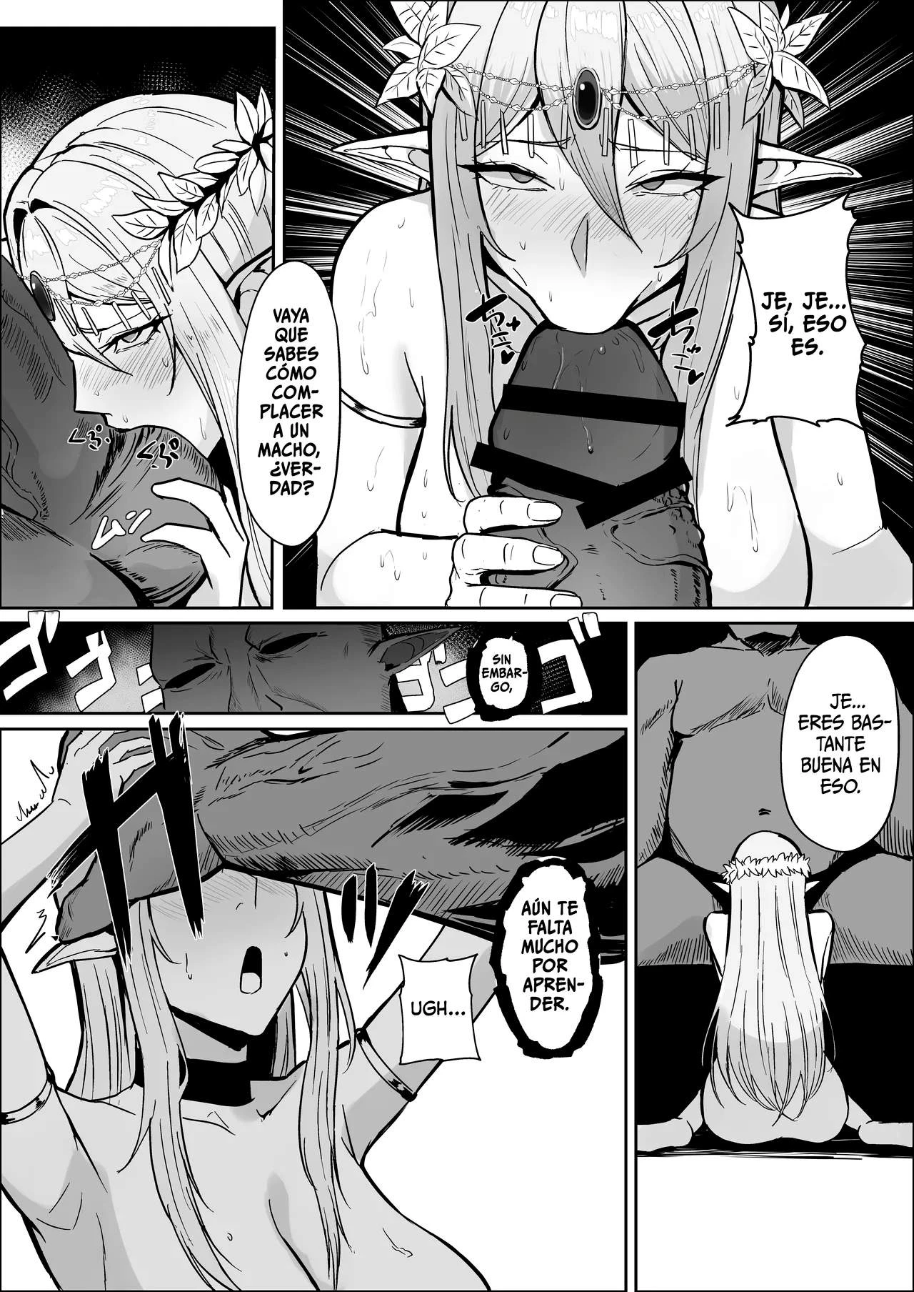 Torawareta Elf Touzen Seidorei no Kei | La elfa cautiva a ser una esclava sexual 22