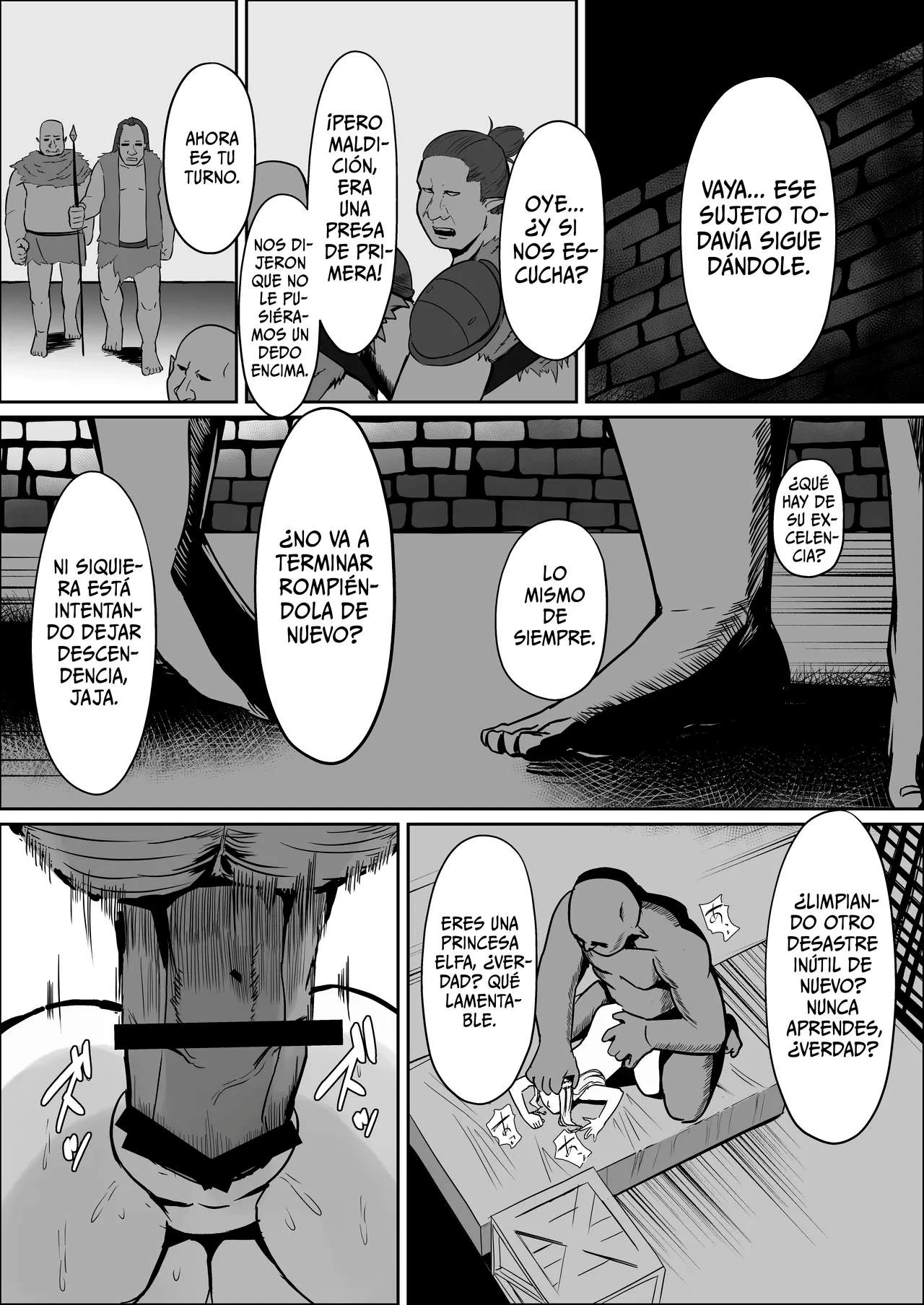 Torawareta Elf Touzen Seidorei no Kei | La elfa cautiva a ser una esclava sexual 29